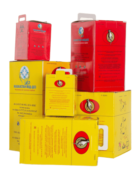 Коробка для безопасной утилизации (КБУ) острых предметов класса В, 5 л.